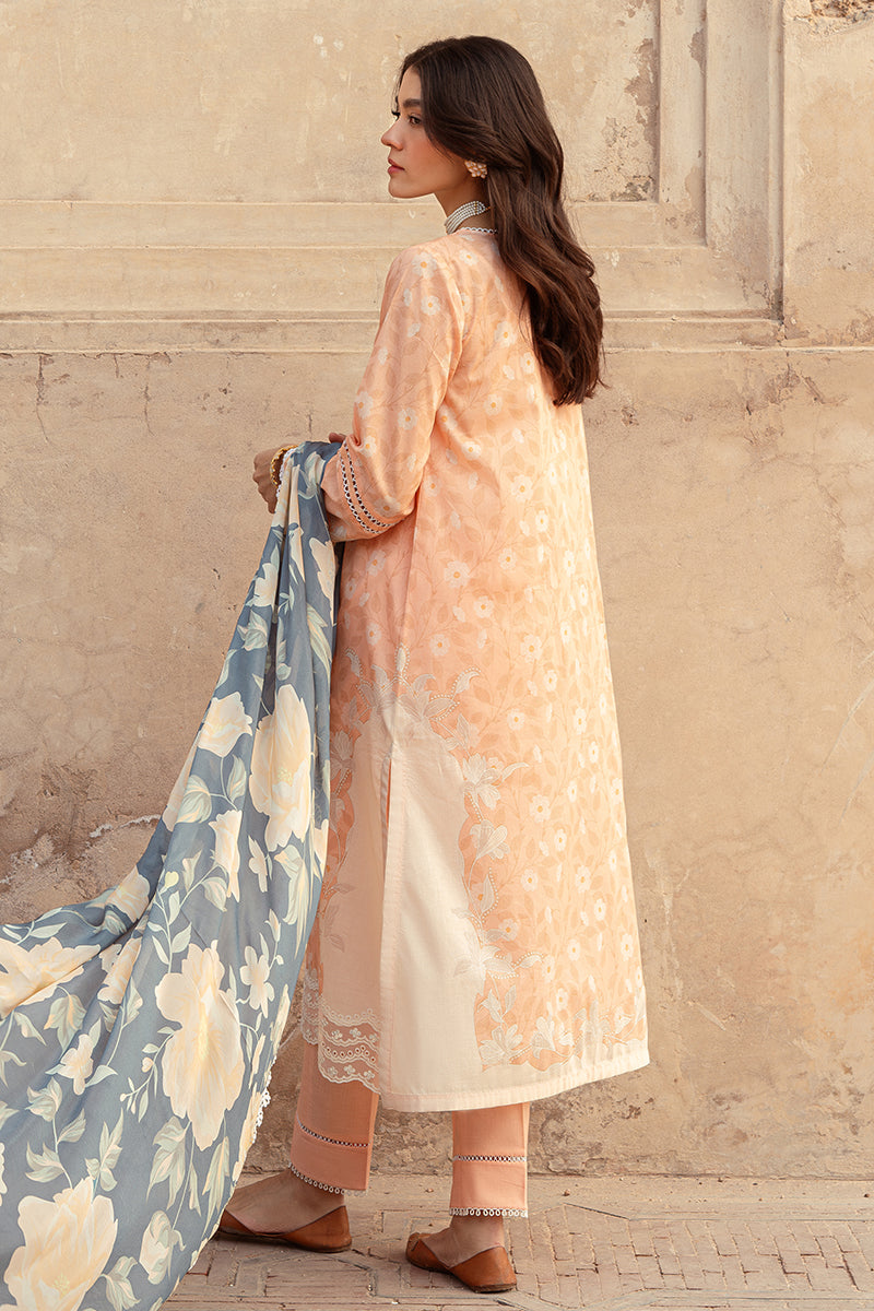 Cross Stitch | Premium Lawn 24 | SUNSET FLORA - by - Libasekhas UK - Registered Vendor of : Cross Stitch - 100% Original Designer Dresss