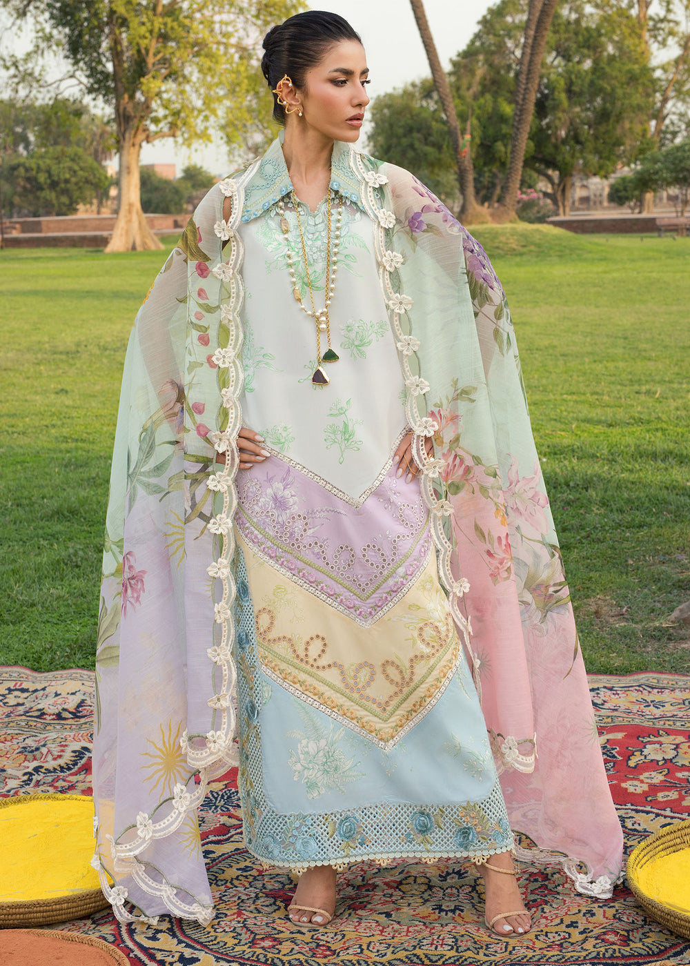 Saira Shakira | Bloom Lawn | AVA 1A - by Libasekhas - Registered Vendor of : Saira Rizwan - 100% Original Designer Dress