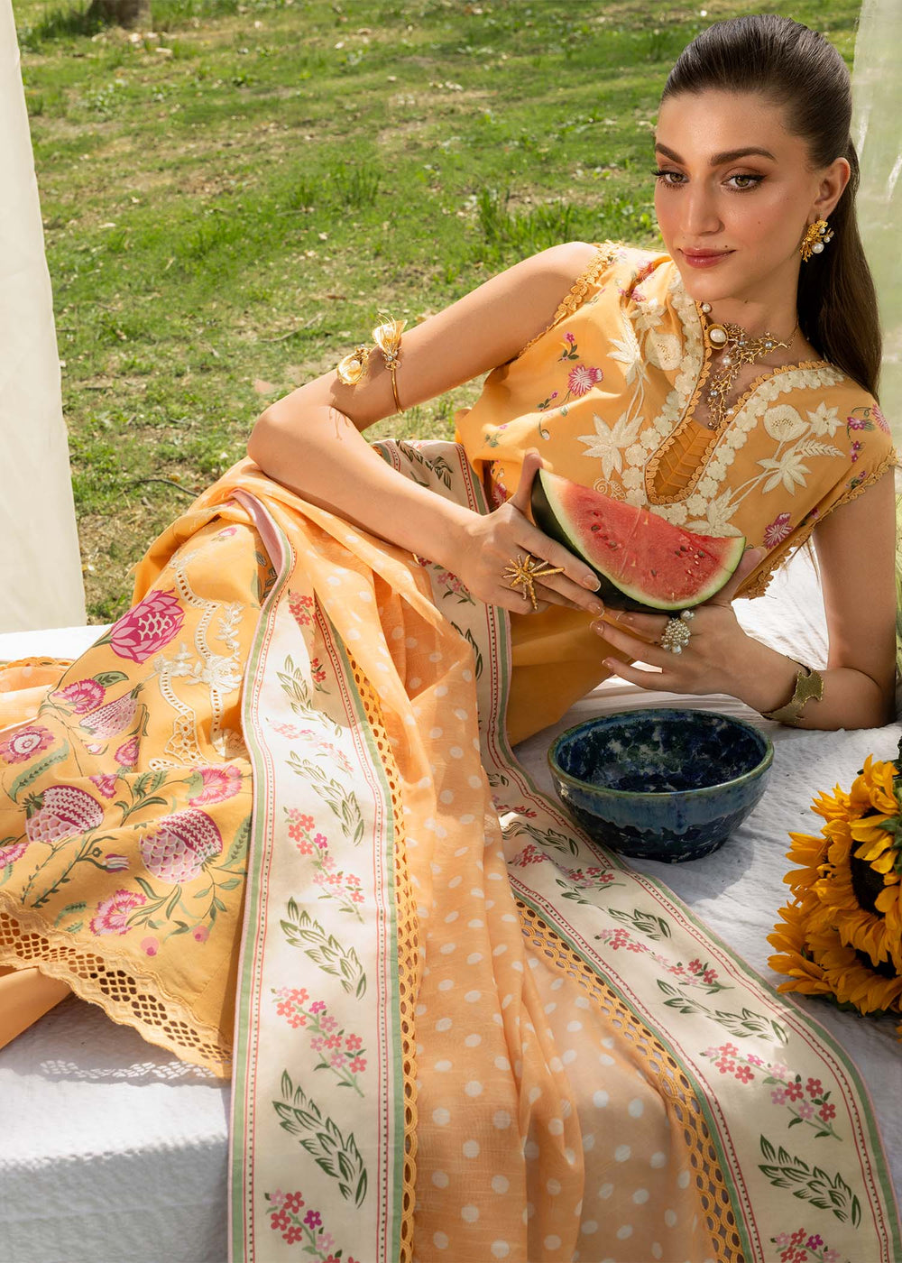 Saira Shakira | Bloom Lawn | LILY 1B - by Libasekhas - Registered Vendor of : Saira Rizwan - 100% Original Designer Dress