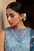 Cross Stitch | Premium Lawn 24 | BLUE SAND - by - Libasekhas UK - Registered Vendor of : Cross Stitch - 100% Original Designer Dresss