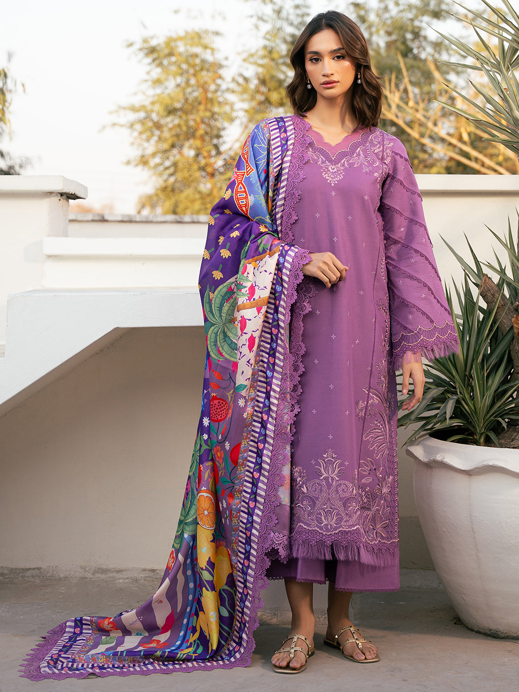 Bin Ilyas | Hazel Printed Lawn 25 | 2071 - A - by - Libasekhas UK - Registered Vendor of : Bin Ilyas - 100% Original Designer Dresss