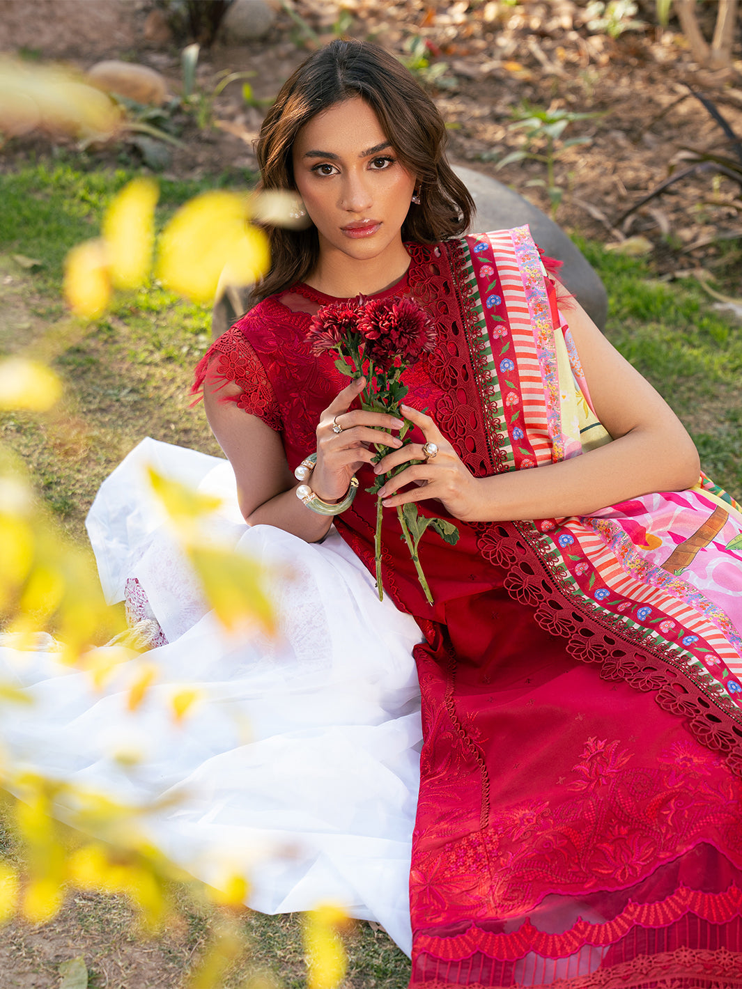 Bin Ilyas | Hazel Printed Lawn 25 | 2071 - B - by - Libasekhas UK - Registered Vendor of : Bin Ilyas - 100% Original Designer Dresss