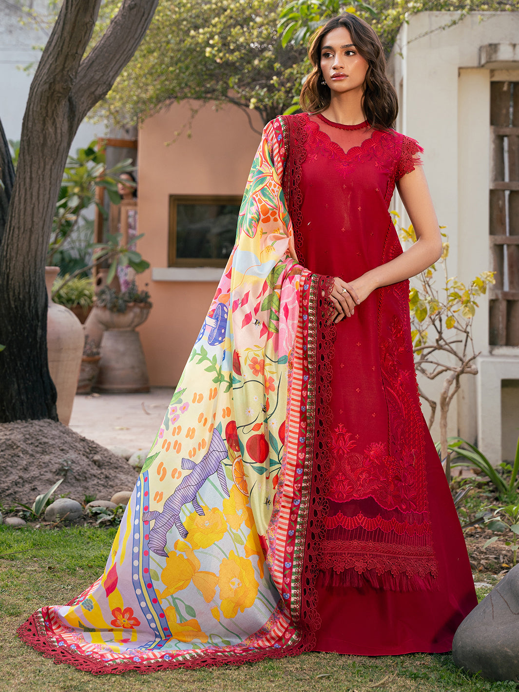 Bin Ilyas | Hazel Printed Lawn 25 | 2071 - B - by - Libasekhas UK - Registered Vendor of : Bin Ilyas - 100% Original Designer Dresss