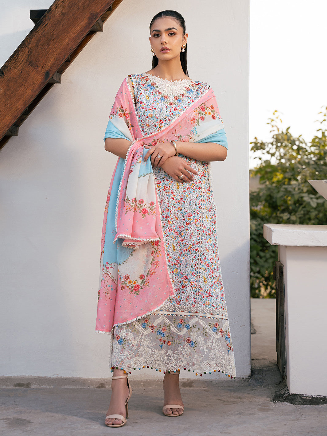 Bin Ilyas | Hazel Printed Lawn 25 | 2072 - A - by - Libasekhas UK - Registered Vendor of : Bin Ilyas - 100% Original Designer Dresss