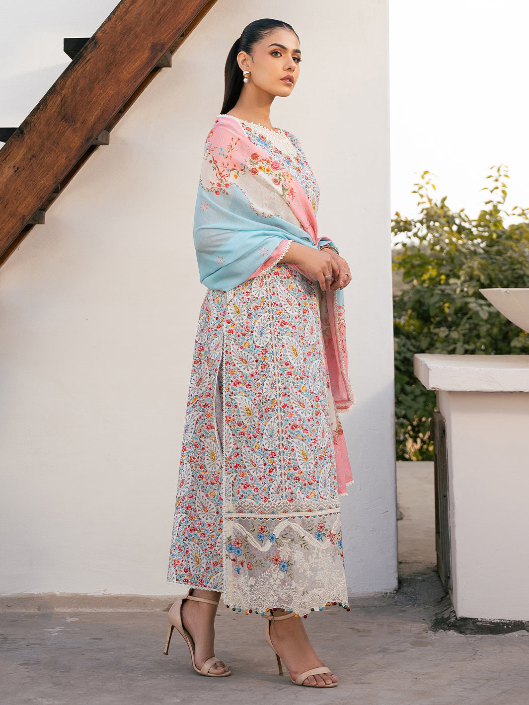 Bin Ilyas | Hazel Printed Lawn 25 | 2072 - A - by - Libasekhas UK - Registered Vendor of : Bin Ilyas - 100% Original Designer Dresss