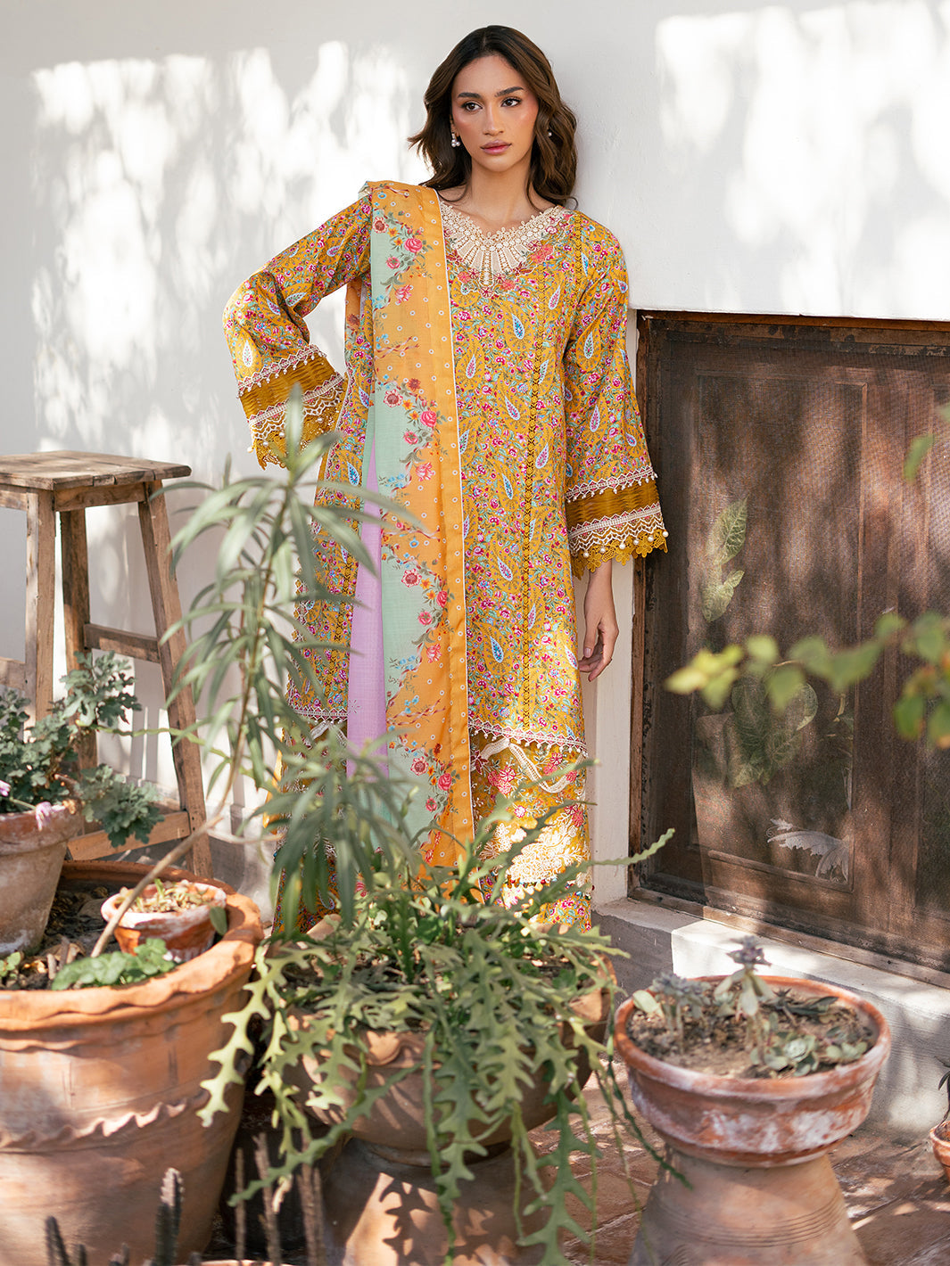 Bin Ilyas | Hazel Printed Lawn 25 | 2072 - B - by - Libasekhas UK - Registered Vendor of : Bin Ilyas - 100% Original Designer Dresss