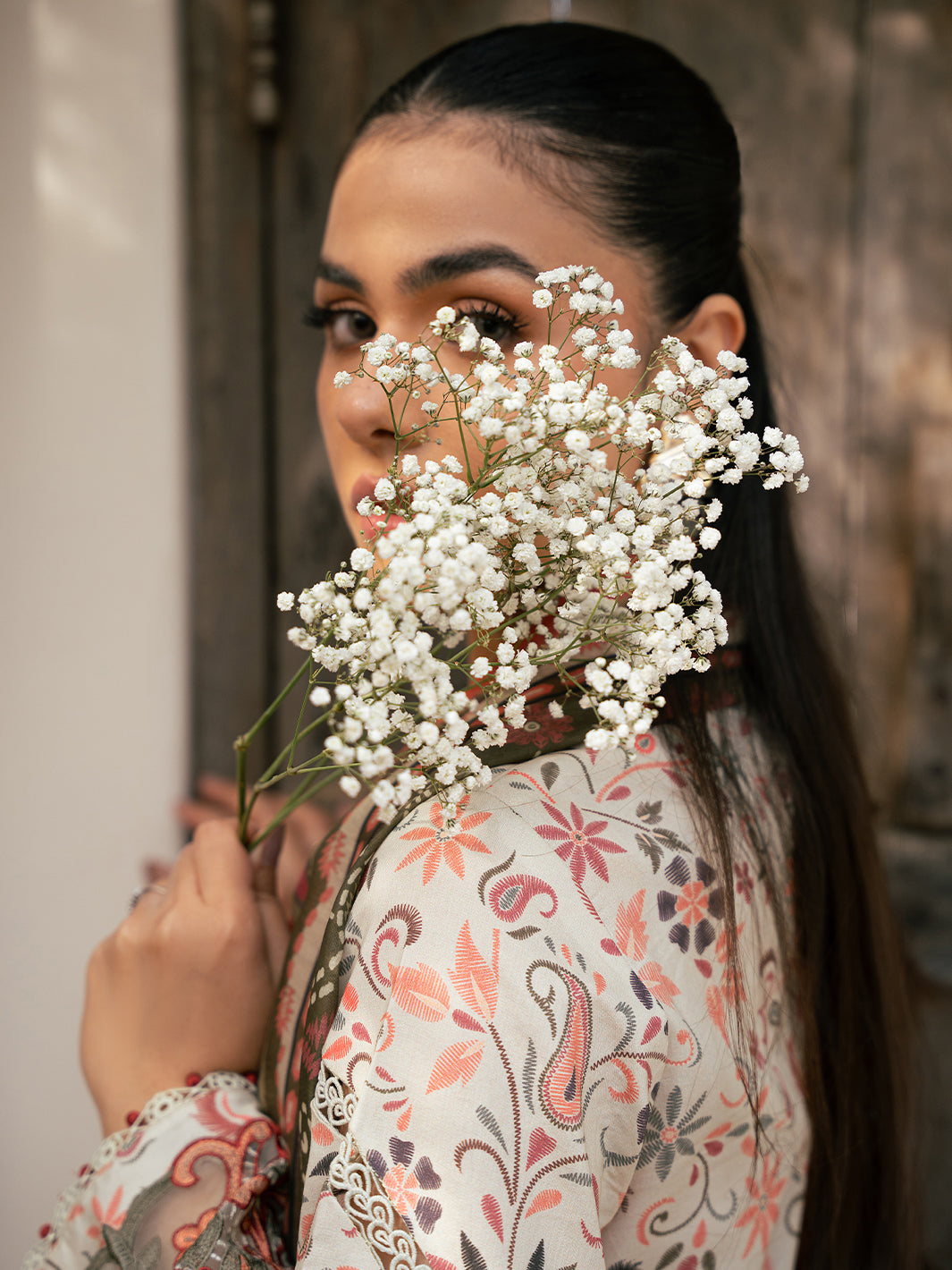 Bin Ilyas | Hazel Printed Lawn 25 | 2073 - A - by - Libasekhas UK - Registered Vendor of : Bin Ilyas - 100% Original Designer Dresss