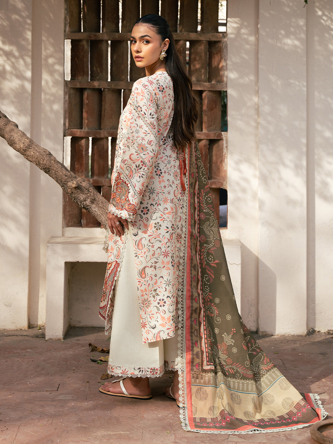Bin Ilyas | Hazel Printed Lawn 25 | 2073 - A - by - Libasekhas UK - Registered Vendor of : Bin Ilyas - 100% Original Designer Dresss