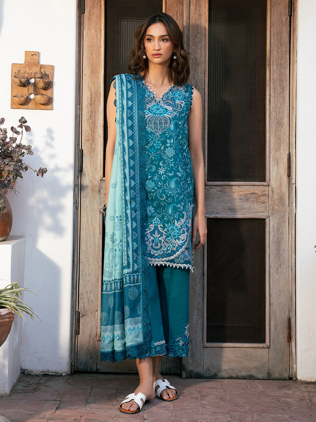 Bin Ilyas | Hazel Printed Lawn 25 | 2073 - B - by - Libasekhas UK - Registered Vendor of : Bin Ilyas - 100% Original Designer Dresss