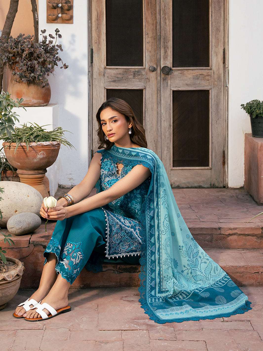 Bin Ilyas | Hazel Printed Lawn 25 | 2073 - B - by - Libasekhas UK - Registered Vendor of : Bin Ilyas - 100% Original Designer Dresss