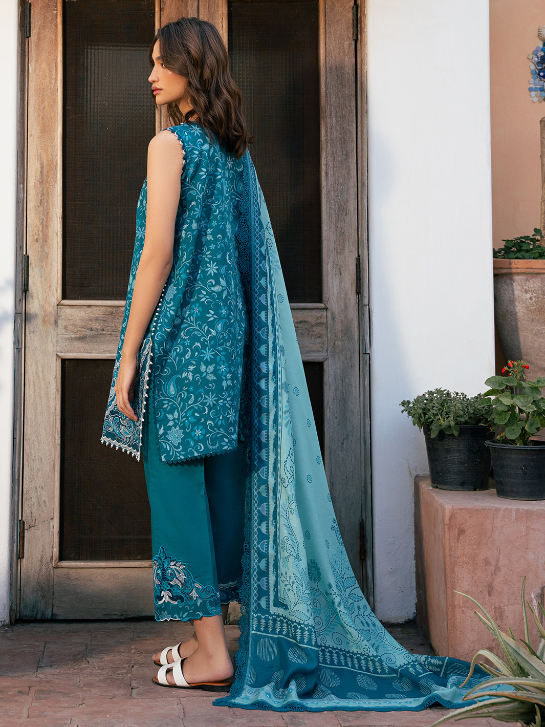 Bin Ilyas | Hazel Printed Lawn 25 | 2073 - B - by - Libasekhas UK - Registered Vendor of : Bin Ilyas - 100% Original Designer Dresss