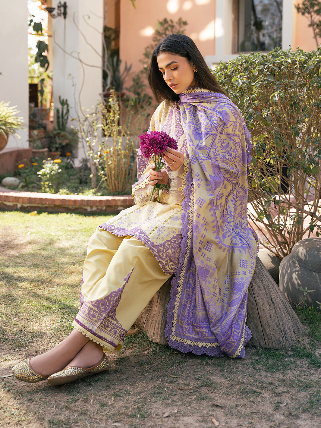 Bin Ilyas | Hazel Printed Lawn 25 | 2074 - A - by - Libasekhas UK - Registered Vendor of : Bin Ilyas - 100% Original Designer Dresss