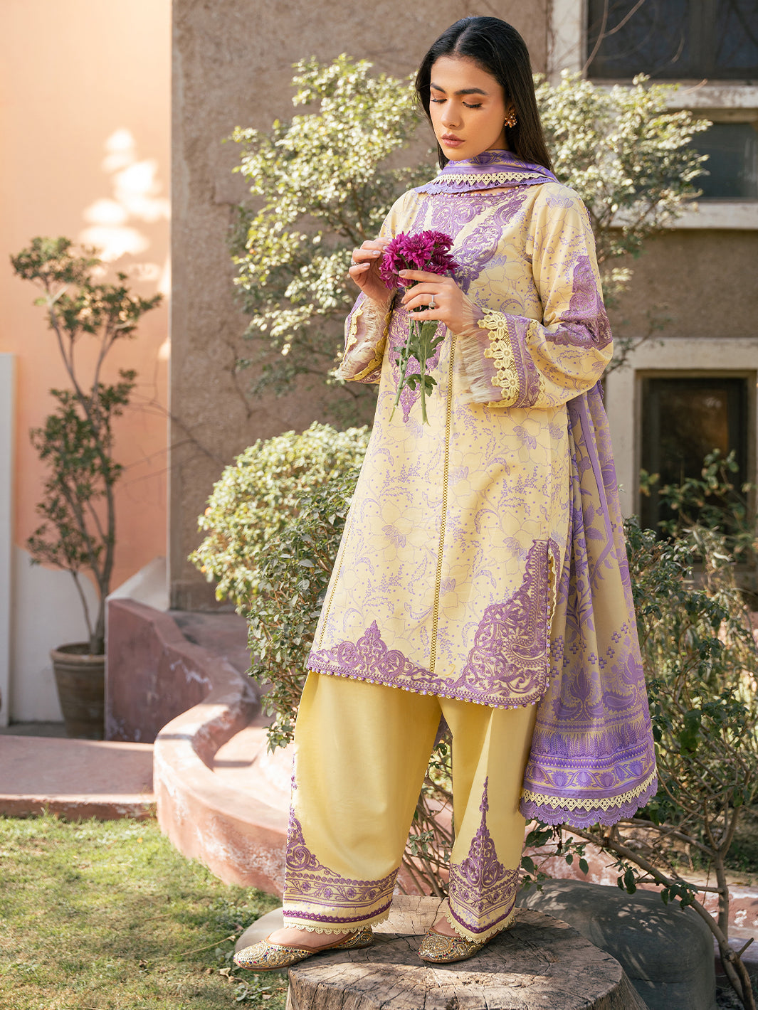 Bin Ilyas | Hazel Printed Lawn 25 | 2074 - A - by - Libasekhas UK - Registered Vendor of : Bin Ilyas - 100% Original Designer Dresss