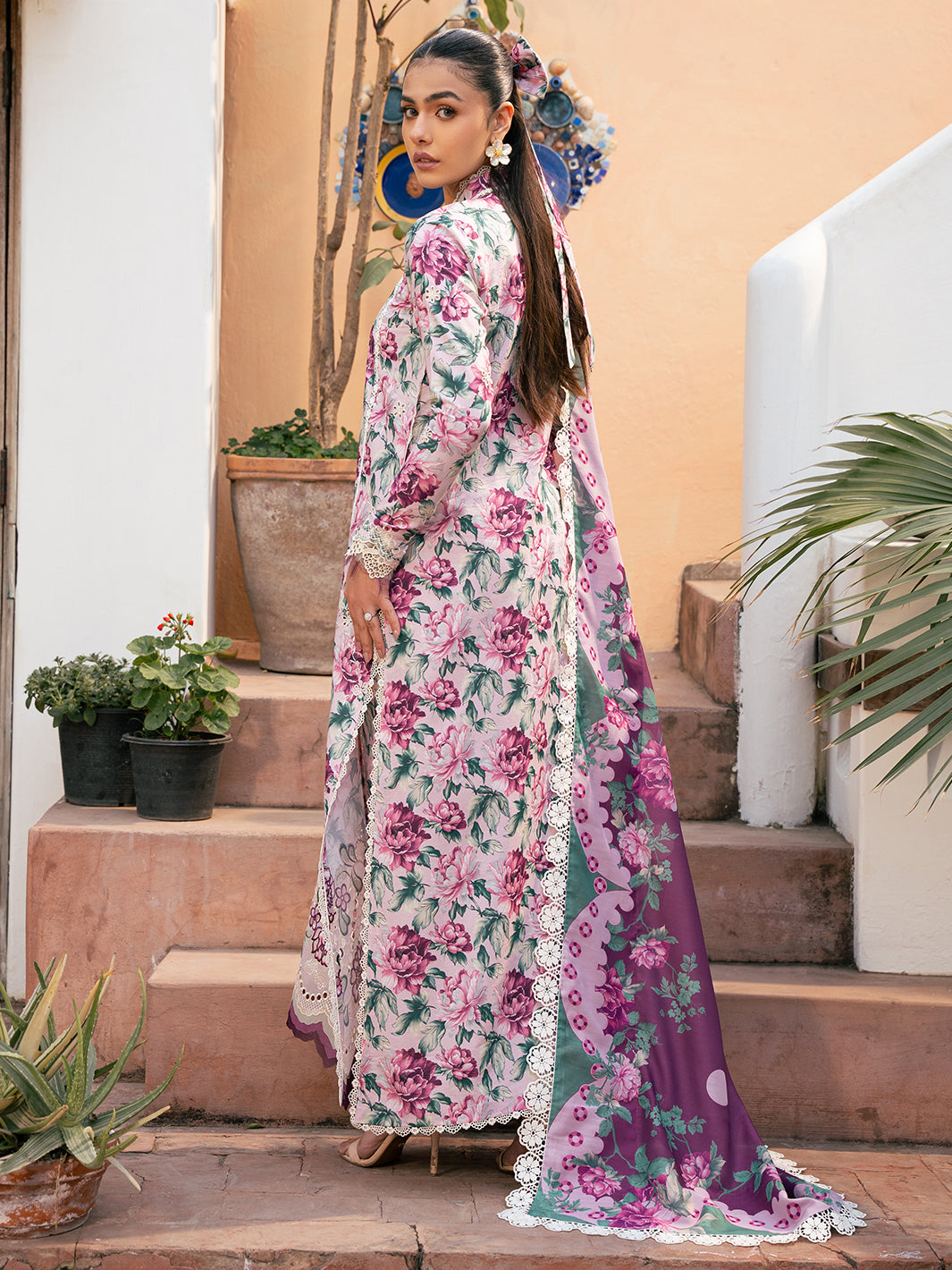 Bin Ilyas | Hazel Printed Lawn 25 | 2075 - A - by - Libasekhas UK - Registered Vendor of : Bin Ilyas - 100% Original Designer Dresss
