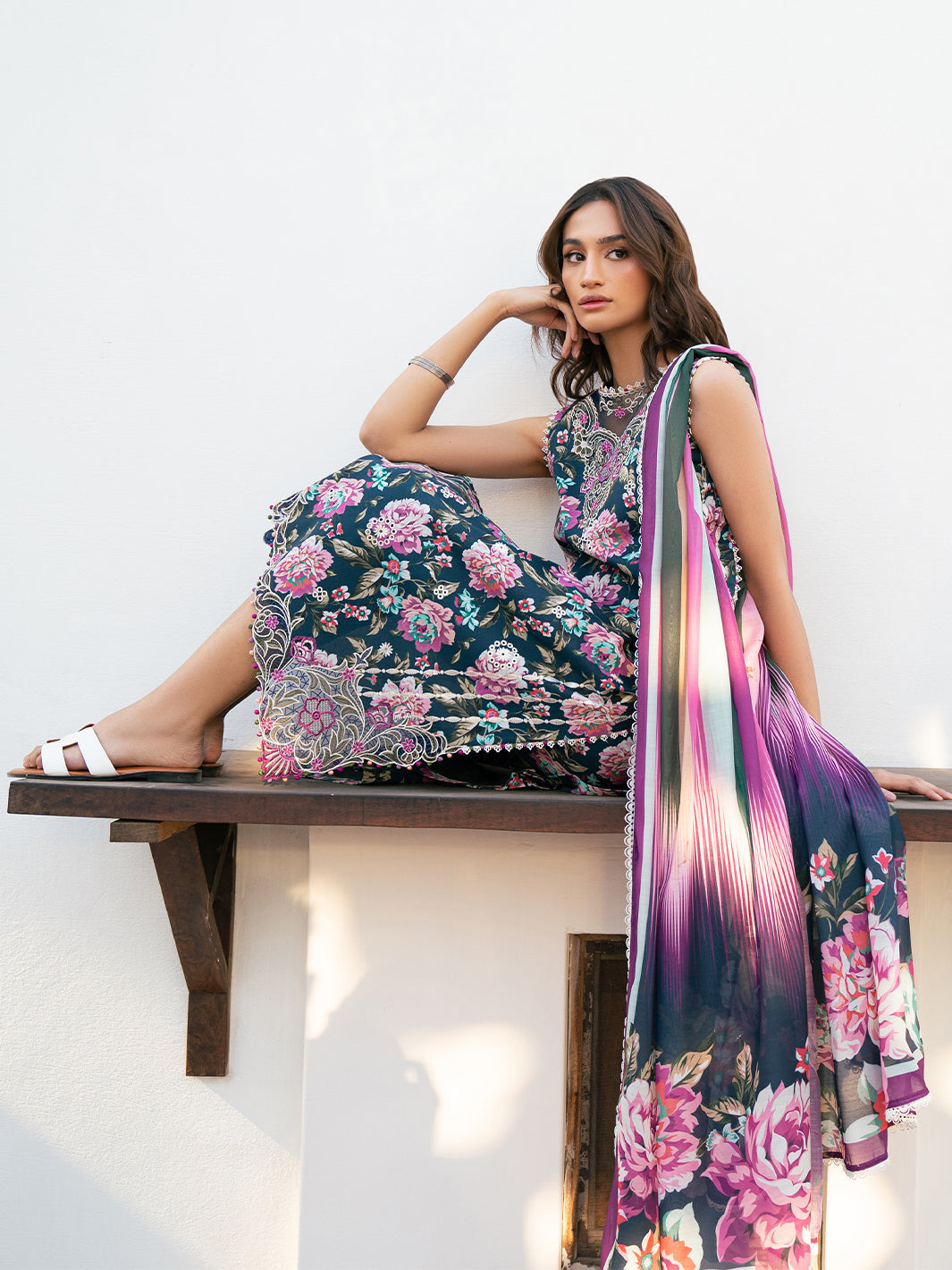 Bin Ilyas | Hazel Printed Lawn 25 | 2076 - A - by - Libasekhas UK - Registered Vendor of : Bin Ilyas - 100% Original Designer Dresss