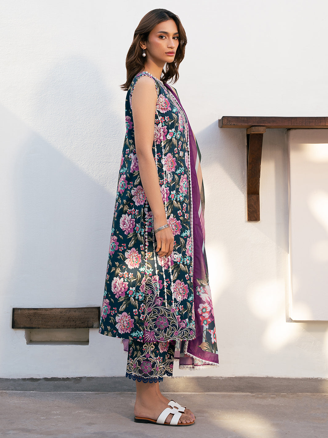 Bin Ilyas | Hazel Printed Lawn 25 | 2076 - A - by - Libasekhas UK - Registered Vendor of : Bin Ilyas - 100% Original Designer Dresss