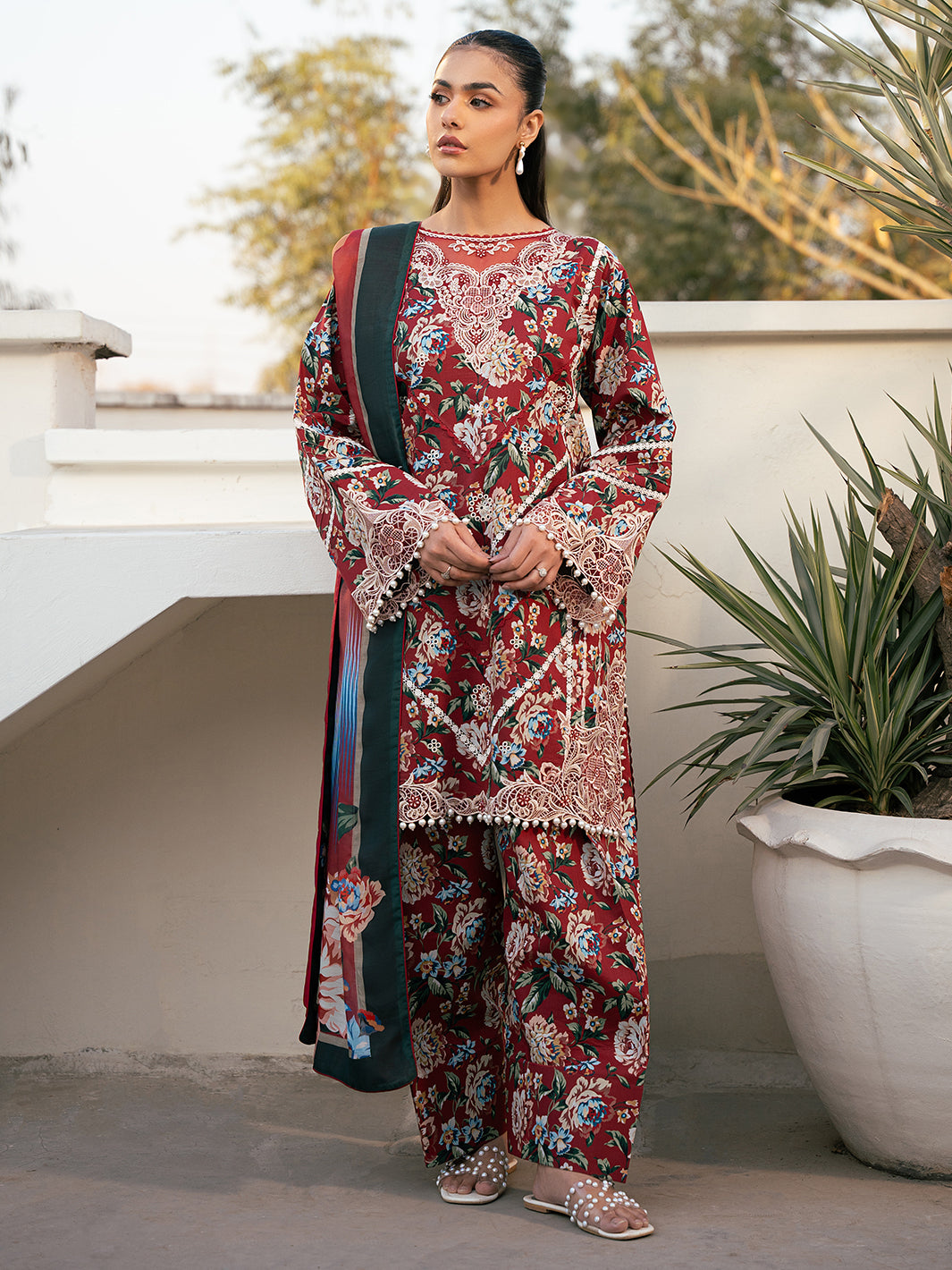 Bin Ilyas | Hazel Printed Lawn 25 | 2076 - B - by - Libasekhas UK - Registered Vendor of : Bin Ilyas - 100% Original Designer Dresss