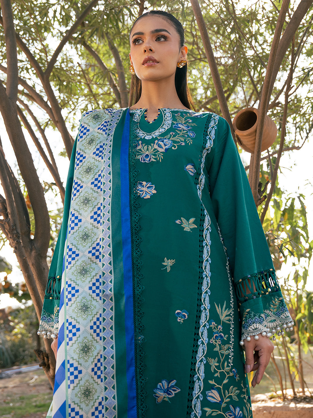 Bin Ilyas | Hazel Printed Lawn 25 | 2077 - A - by - Libasekhas UK - Registered Vendor of : Bin Ilyas - 100% Original Designer Dresss