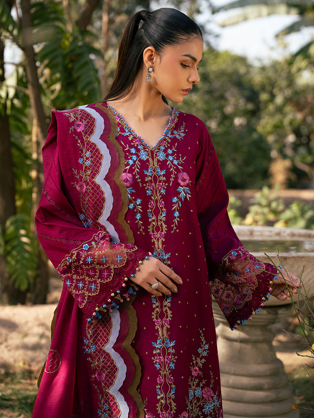 Bin Ilyas | Hazel Printed Lawn 25 | 2078 - A - by - Libasekhas UK - Registered Vendor of : Bin Ilyas - 100% Original Designer Dresss