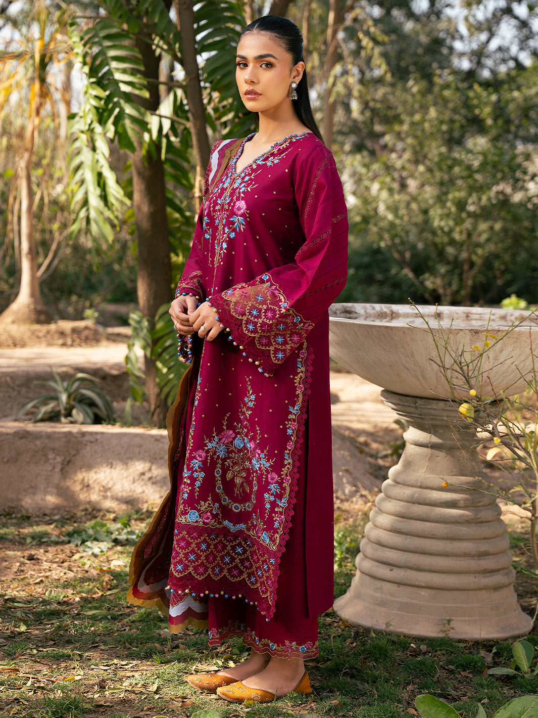 Bin Ilyas | Hazel Printed Lawn 25 | 2078 - A - by - Libasekhas UK - Registered Vendor of : Bin Ilyas - 100% Original Designer Dresss