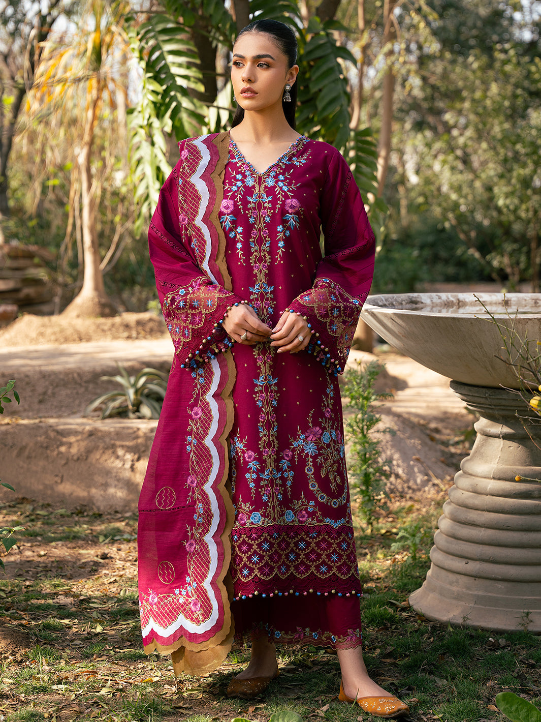 Bin Ilyas | Hazel Printed Lawn 25 | 2078 - A - by - Libasekhas UK - Registered Vendor of : Bin Ilyas - 100% Original Designer Dresss