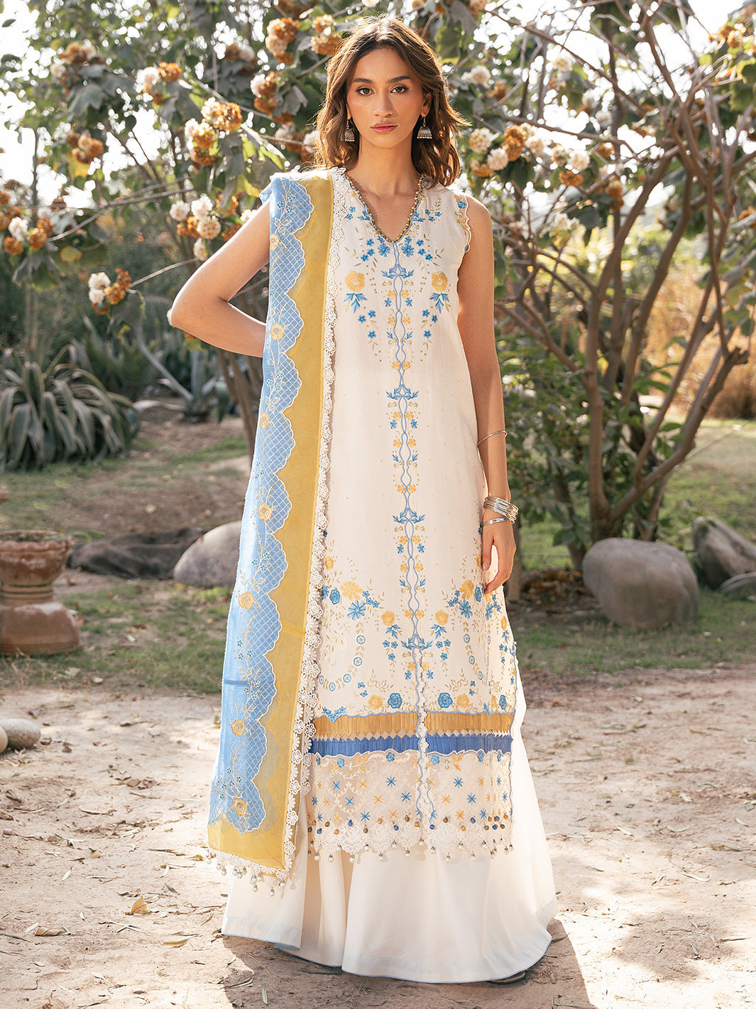 Bin Ilyas | Hazel Printed Lawn 25 | 2078 - B - by - Libasekhas UK - Registered Vendor of : Bin Ilyas - 100% Original Designer Dresss