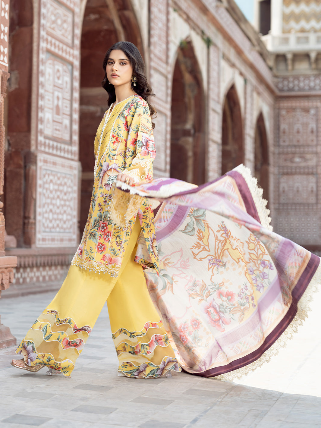 Bin Ilyas | Naqsh Naaz Luxury Lawn 25 | 2085 - A - by - Libasekhas UK - Registered Vendor of : Bin Ilyas - 100% Original Designer Dresss