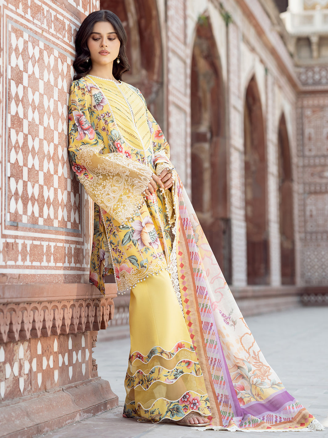 Bin Ilyas | Naqsh Naaz Luxury Lawn 25 | 2085 - A - by - Libasekhas UK - Registered Vendor of : Bin Ilyas - 100% Original Designer Dresss