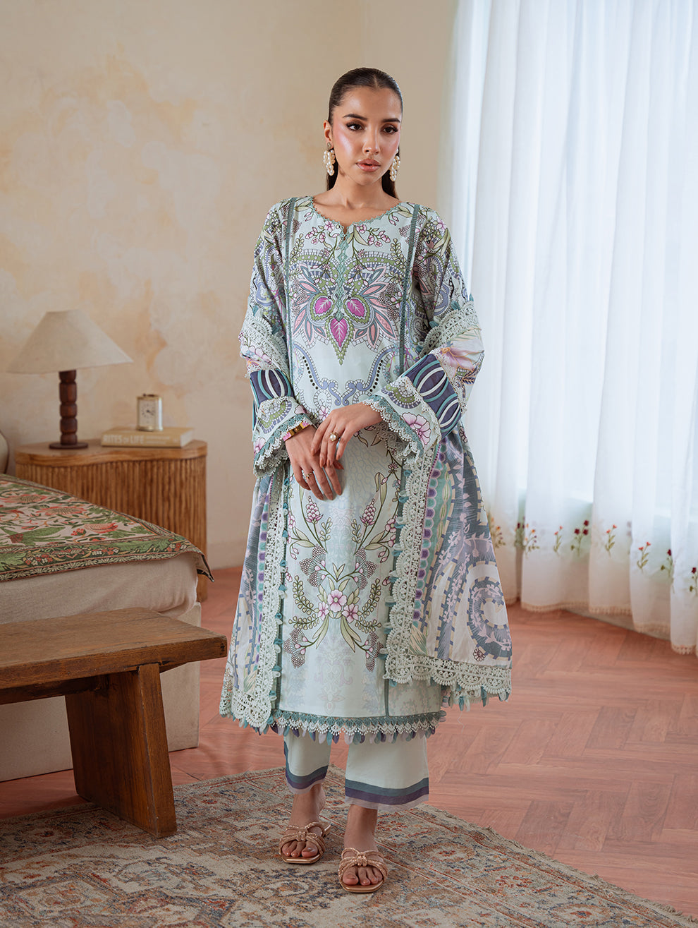 Jade | Cambric 25 | URBANE CAMBRIC PRINTS 2025 A - by Libasekhas UK - Registered Vendor of : Jade - 100% Original Designer Dress