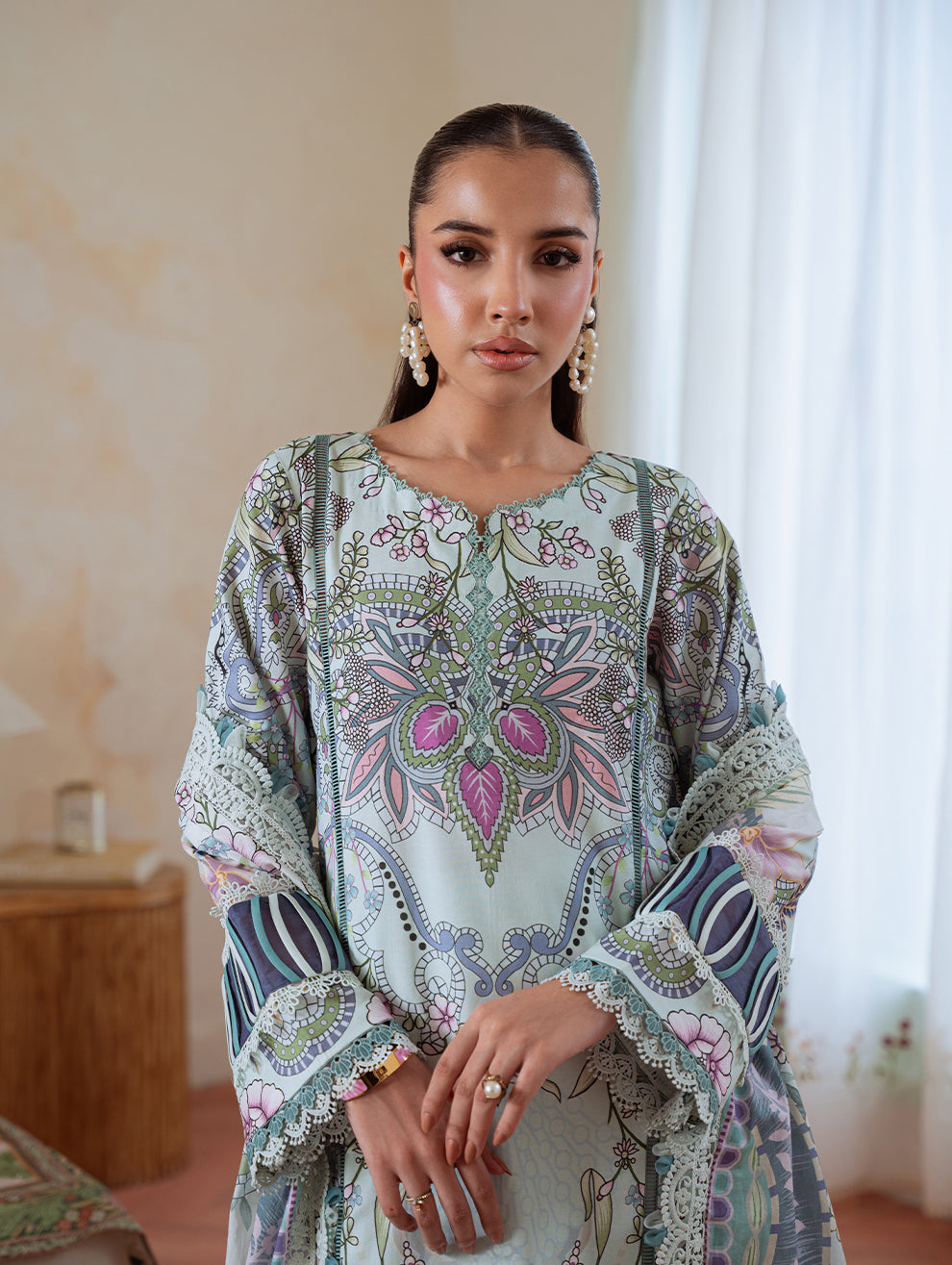 Jade | Cambric 25 | URBANE CAMBRIC PRINTS 2025 A - by Libasekhas UK - Registered Vendor of : Jade - 100% Original Designer Dress