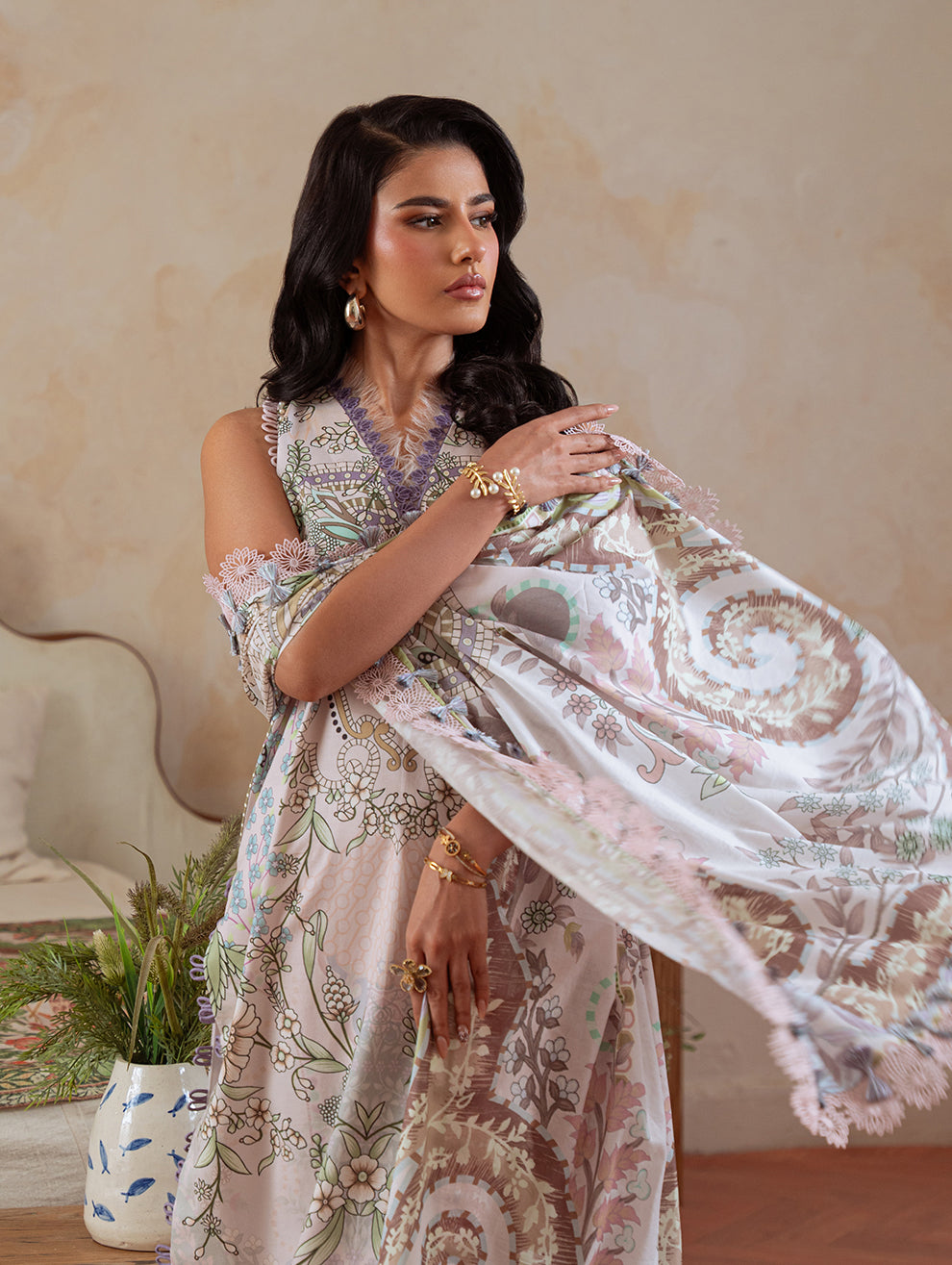 Jade | Cambric 25 | URBANE CAMBRIC PRINTS 2025 B - by Libasekhas UK - Registered Vendor of : Jade - 100% Original Designer Dress