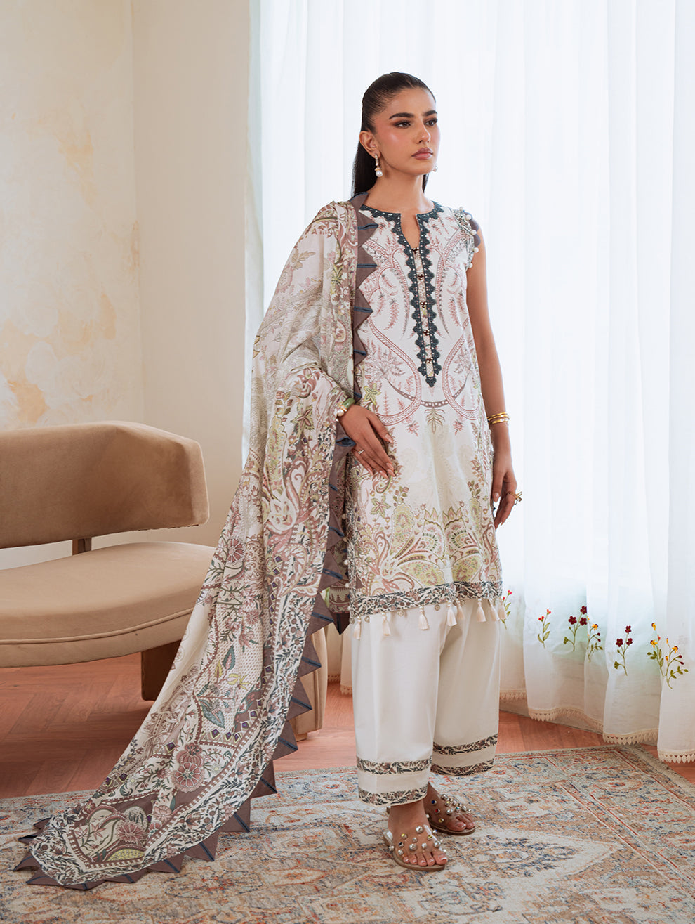 Jade | Cambric 25 | URBANE CAMBRIC PRINTS 2025 G - by Libasekhas UK - Registered Vendor of : Jade - 100% Original Designer Dress