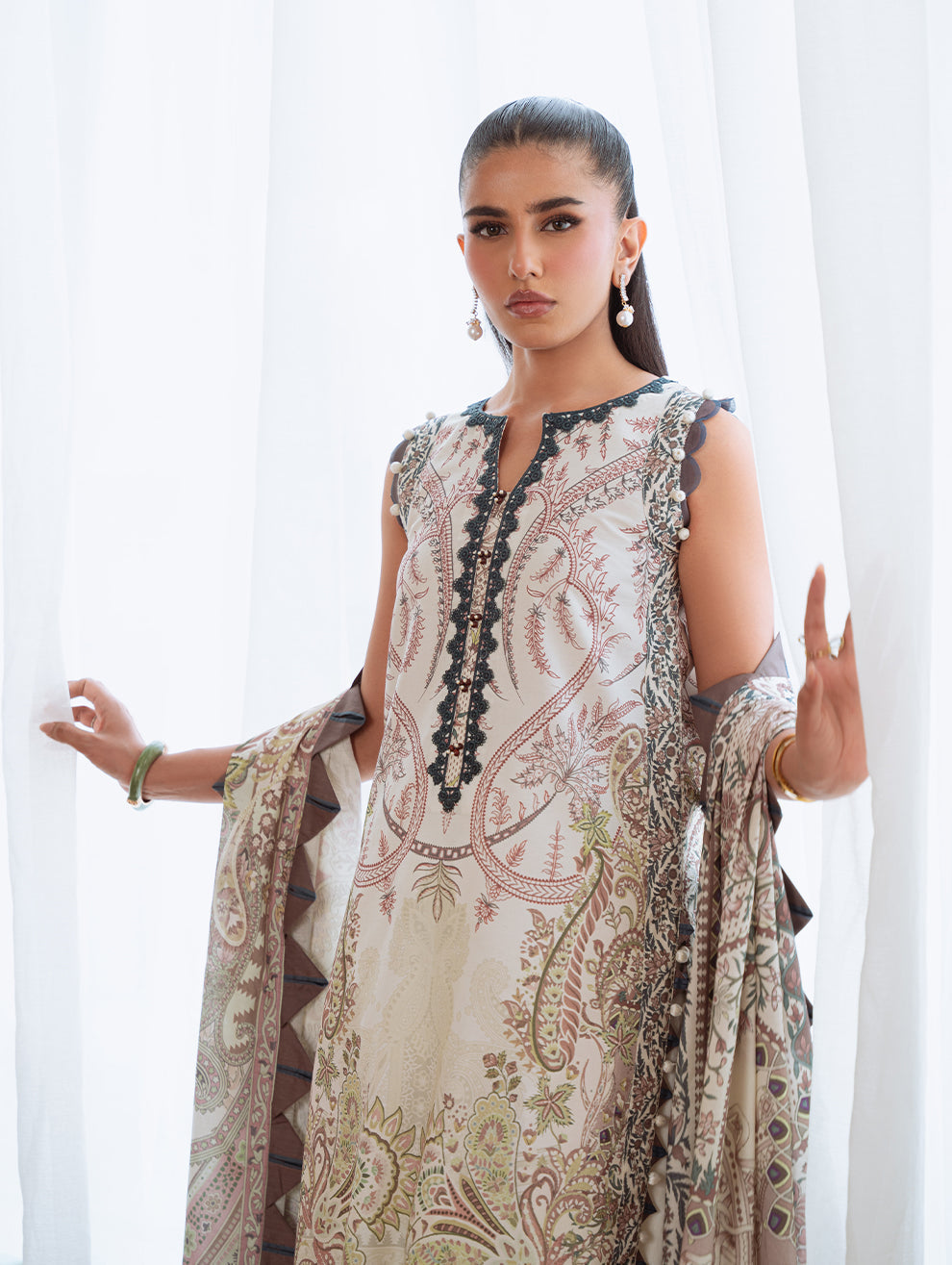 Jade | Cambric 25 | URBANE CAMBRIC PRINTS 2025 G - by Libasekhas UK - Registered Vendor of : Jade - 100% Original Designer Dress