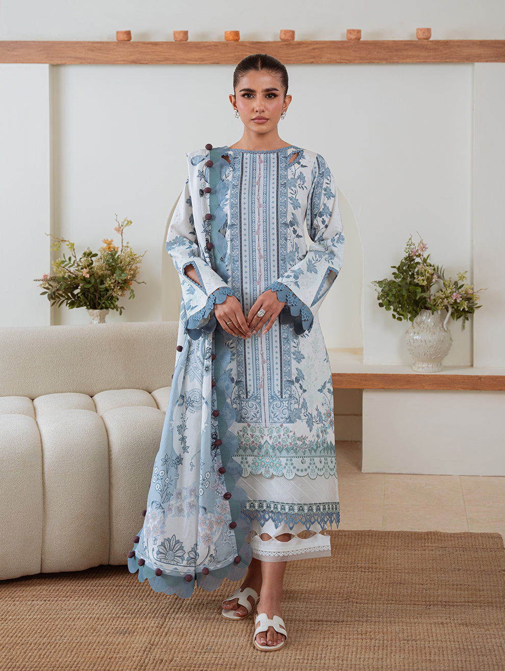 Jade | Cambric 25 | URBANE CAMBRIC PRINTS 2025 I - by Libasekhas UK - Registered Vendor of : Jade - 100% Original Designer Dress