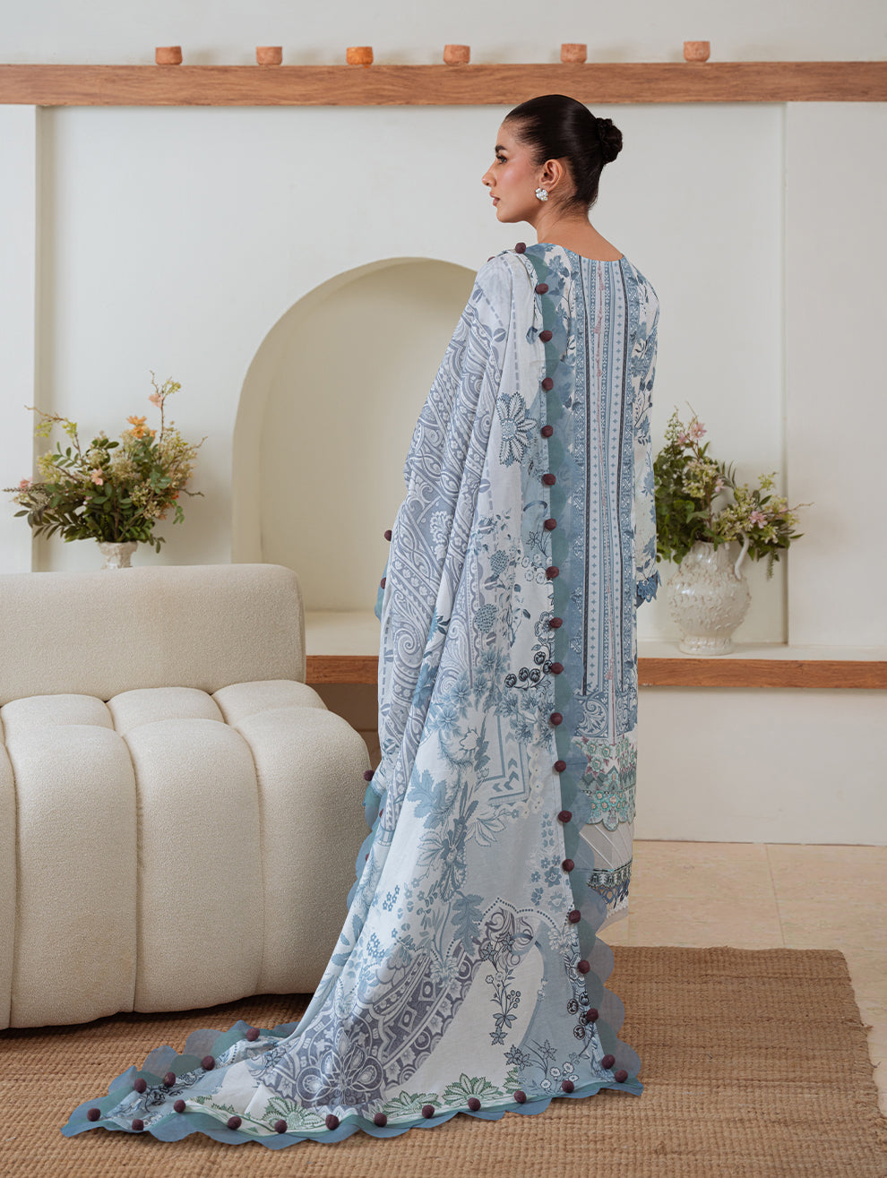 Jade | Cambric 25 | URBANE CAMBRIC PRINTS 2025 I - by Libasekhas UK - Registered Vendor of : Jade - 100% Original Designer Dress