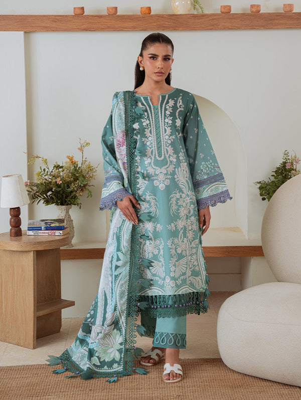 Jade | Cambric 25 | URBANE CAMBRIC PRINTS 2025 K - by Libasekhas UK - Registered Vendor of : Jade - 100% Original Designer Dress