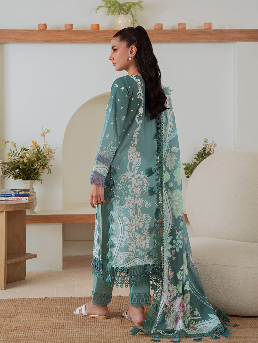 Jade | Cambric 25 | URBANE CAMBRIC PRINTS 2025 K - by Libasekhas UK - Registered Vendor of : Jade - 100% Original Designer Dress