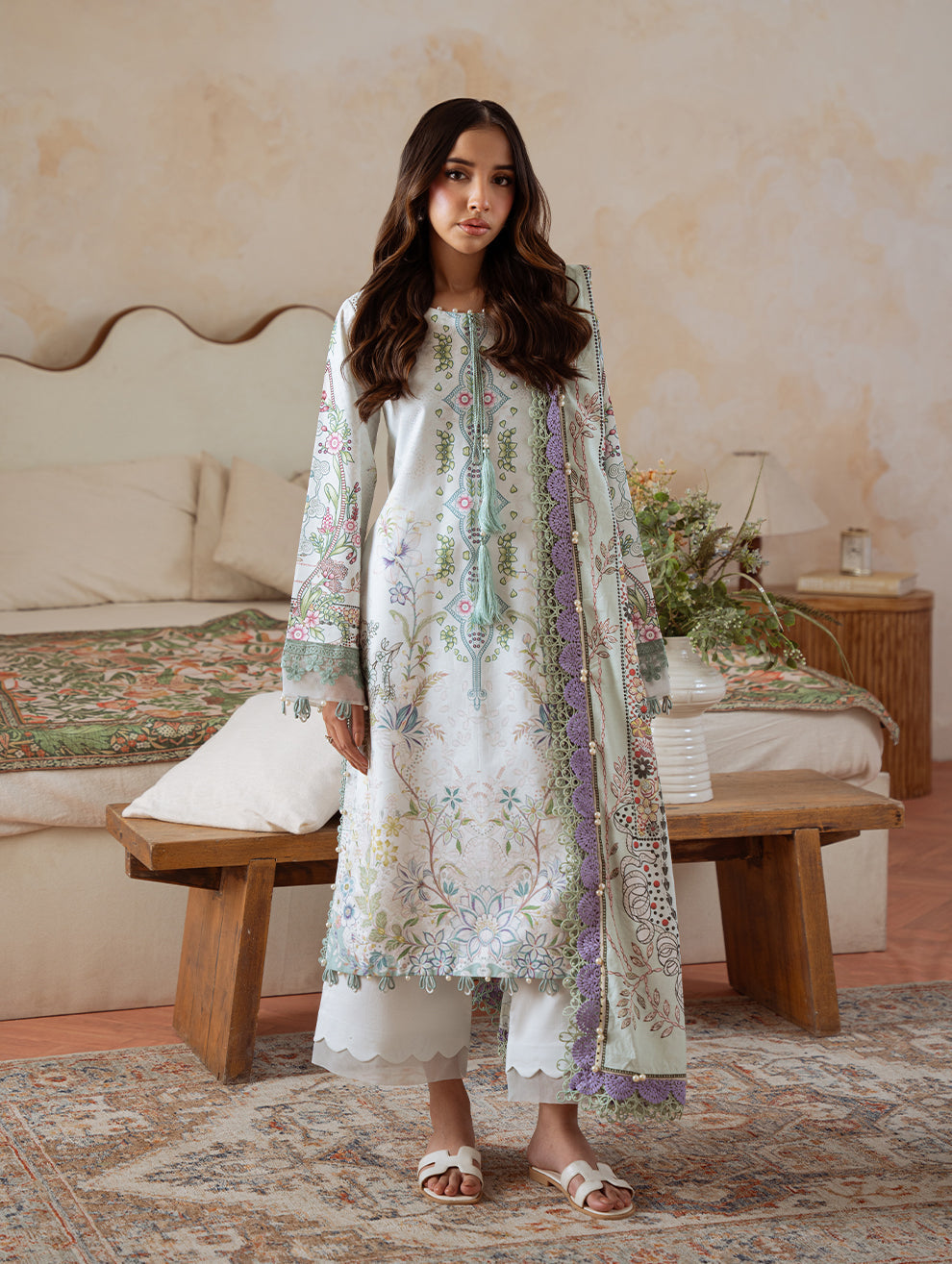 Jade | Cambric 25 | URBANE CAMBRIC PRINTS 2025 L - by Libasekhas UK - Registered Vendor of : Jade - 100% Original Designer Dress