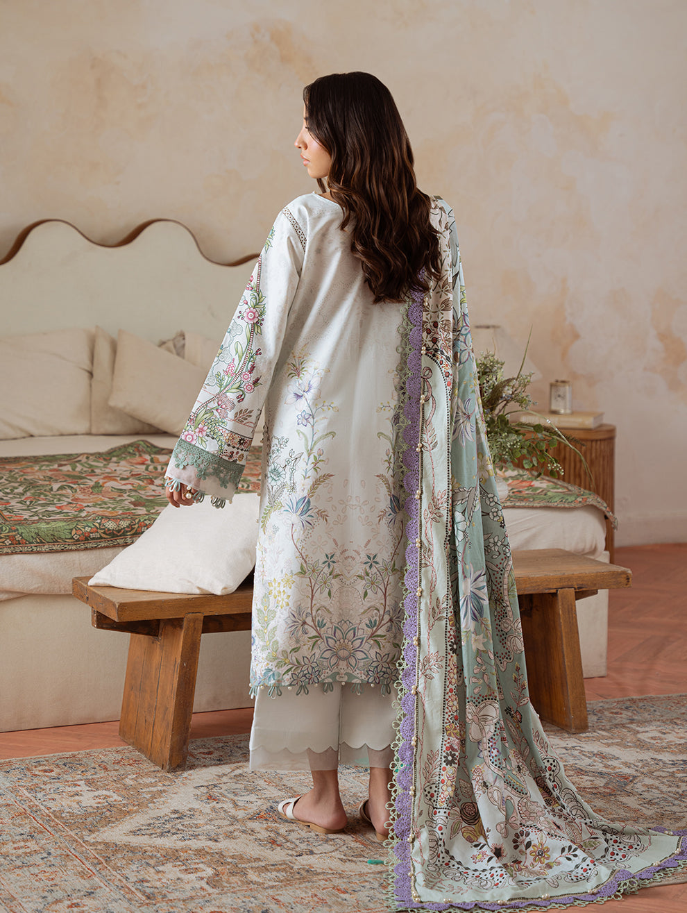 Jade | Cambric 25 | URBANE CAMBRIC PRINTS 2025 L - by Libasekhas UK - Registered Vendor of : Jade - 100% Original Designer Dress