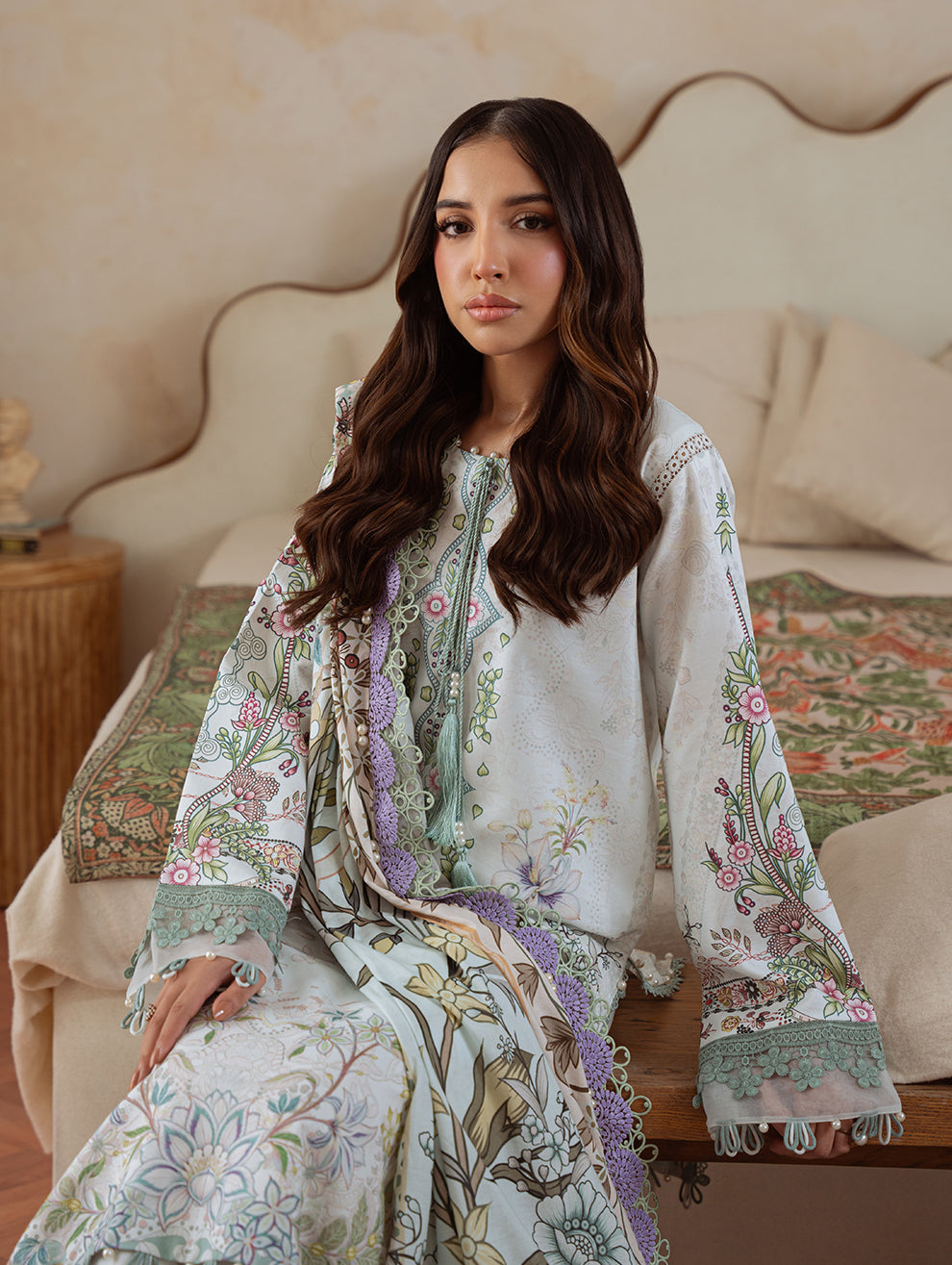 Jade | Cambric 25 | URBANE CAMBRIC PRINTS 2025 L - by Libasekhas UK - Registered Vendor of : Jade - 100% Original Designer Dress