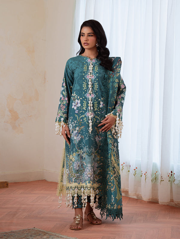 Jade | Cambric 25 | URBANE CAMBRIC PRINTS 2025 M - by Libasekhas UK - Registered Vendor of : Jade - 100% Original Designer Dress