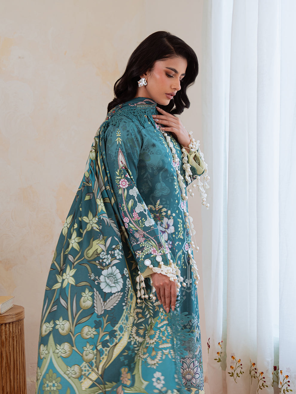 Jade | Cambric 25 | URBANE CAMBRIC PRINTS 2025 M - by Libasekhas UK - Registered Vendor of : Jade - 100% Original Designer Dress
