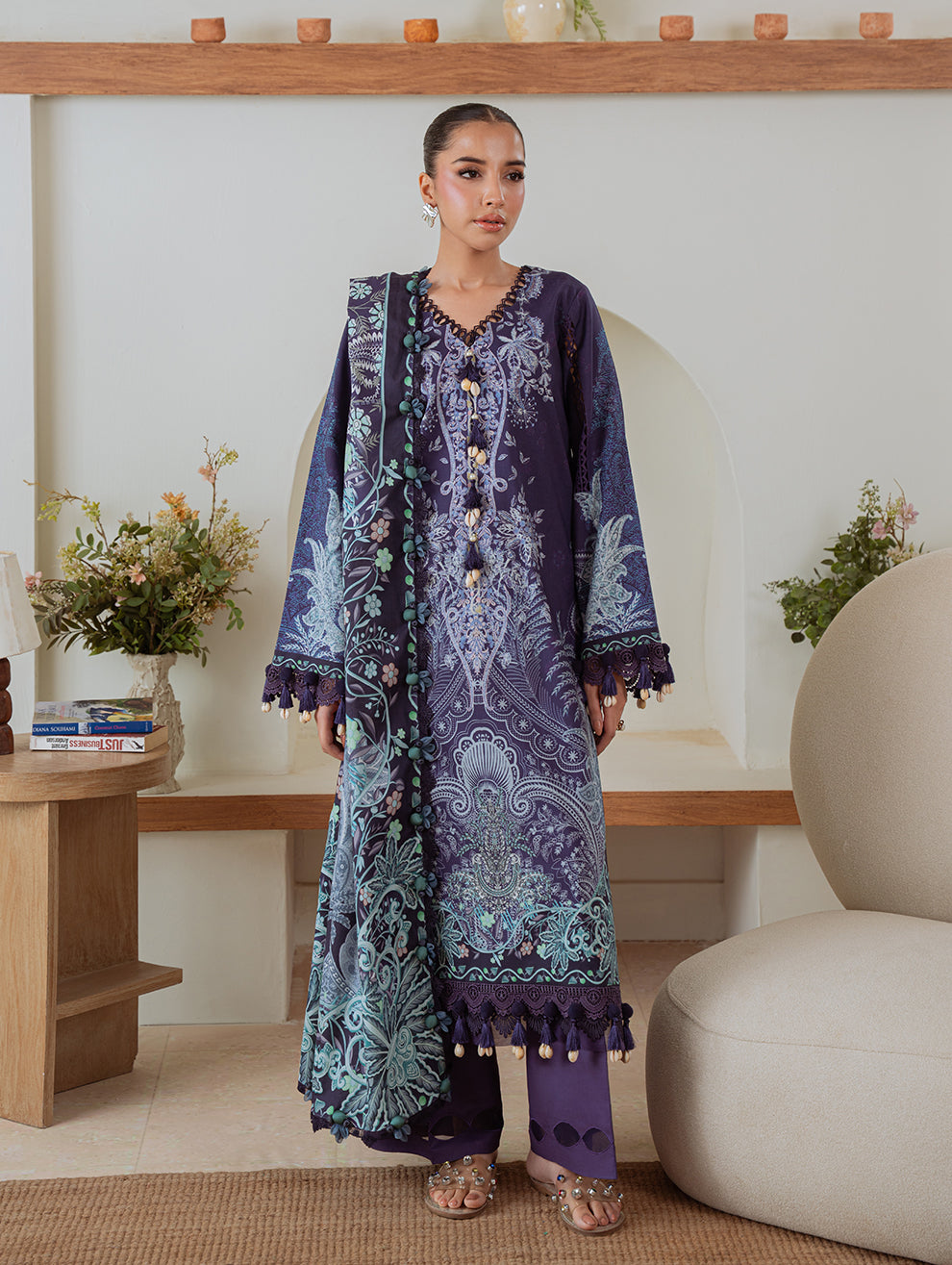 Jade | Cambric 25 | URBANE CAMBRIC PRINTS 2025 N - by Libasekhas UK - Registered Vendor of : Jade - 100% Original Designer Dress