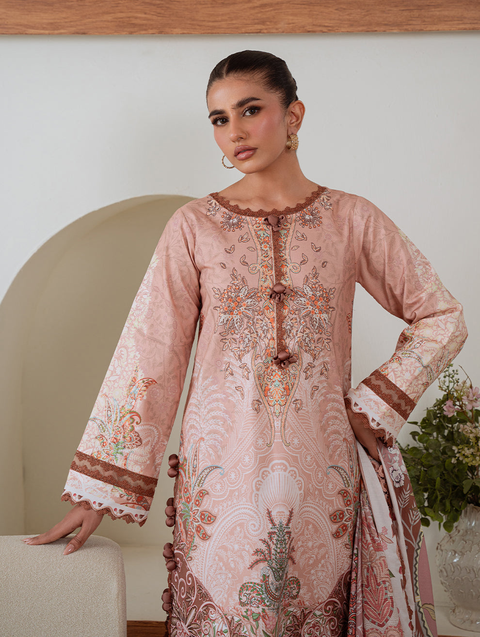 Jade | Cambric 25 | URBANE CAMBRIC PRINTS 2025 O - by Libasekhas UK - Registered Vendor of : Jade - 100% Original Designer Dress
