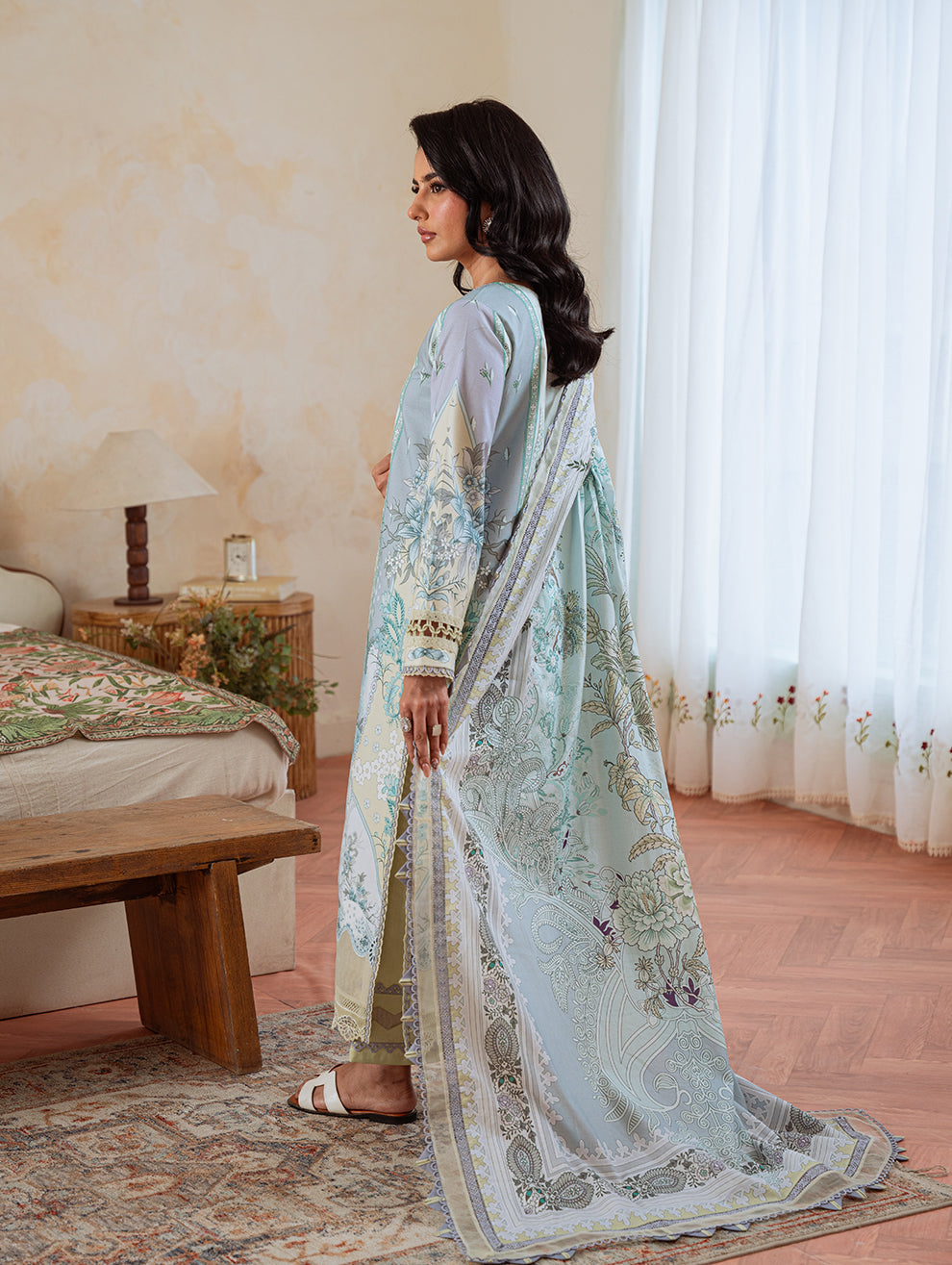 Jade | Cambric 25 | URBANE CAMBRIC PRINTS 2025 R - by Libasekhas UK - Registered Vendor of : Jade - 100% Original Designer Dress