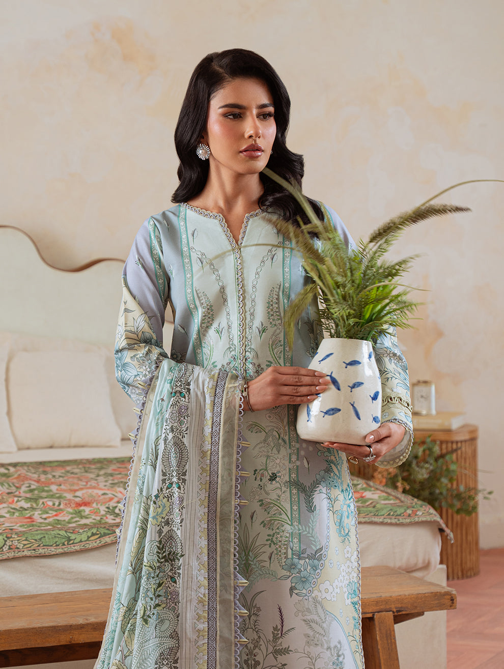 Jade | Cambric 25 | URBANE CAMBRIC PRINTS 2025 R - by Libasekhas UK - Registered Vendor of : Jade - 100% Original Designer Dress