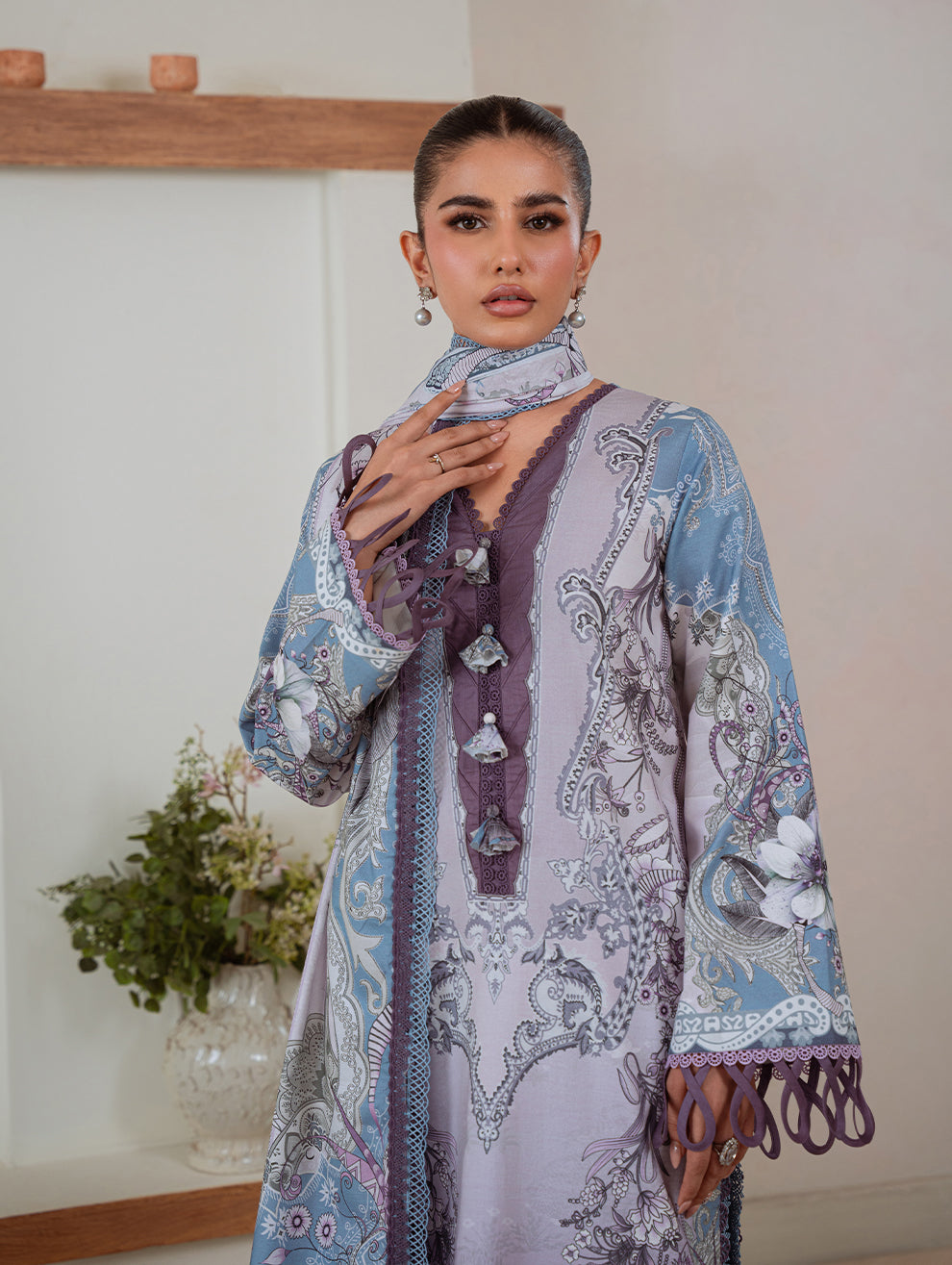 Jade | Cambric 25 | URBANE CAMBRIC PRINTS 2025 AF - by Libasekhas UK - Registered Vendor of : Jade - 100% Original Designer Dress