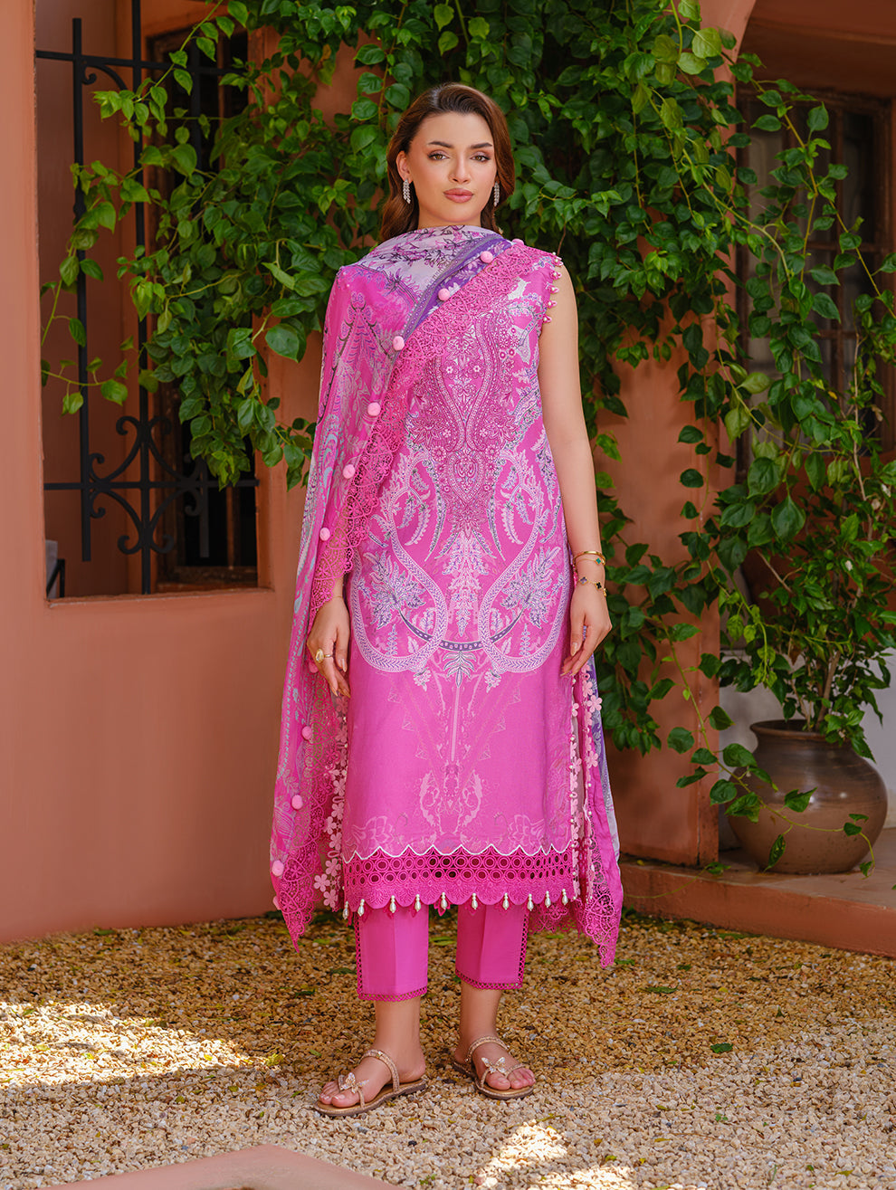 Jade | Cambric 25 | URBANE EMBROIDERED CAMBRIC 25 PK - by Libasekhas UK - Registered Vendor of : Jade - 100% Original Designer Dress