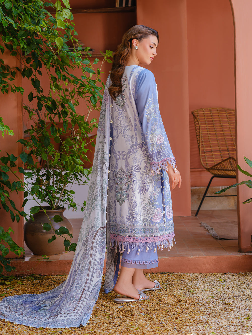 Jade | Cambric 25 | URBANE EMBROIDERED CAMBRIC 25 LB - by Libasekhas UK - Registered Vendor of : Jade - 100% Original Designer Dress