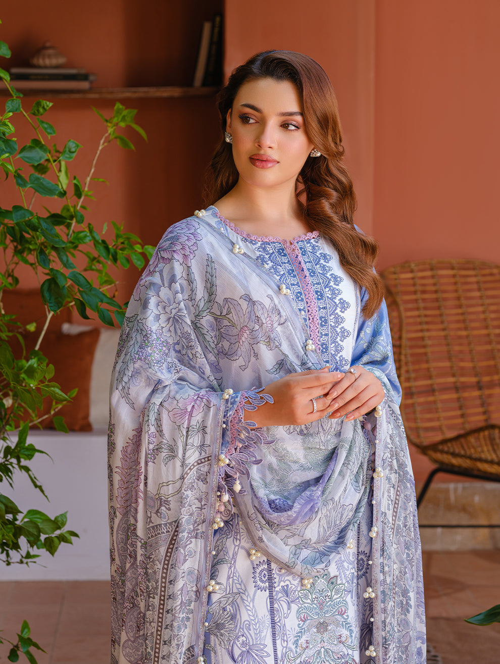 Jade | Cambric 25 | URBANE EMBROIDERED CAMBRIC 25 LB - by Libasekhas UK - Registered Vendor of : Jade - 100% Original Designer Dress